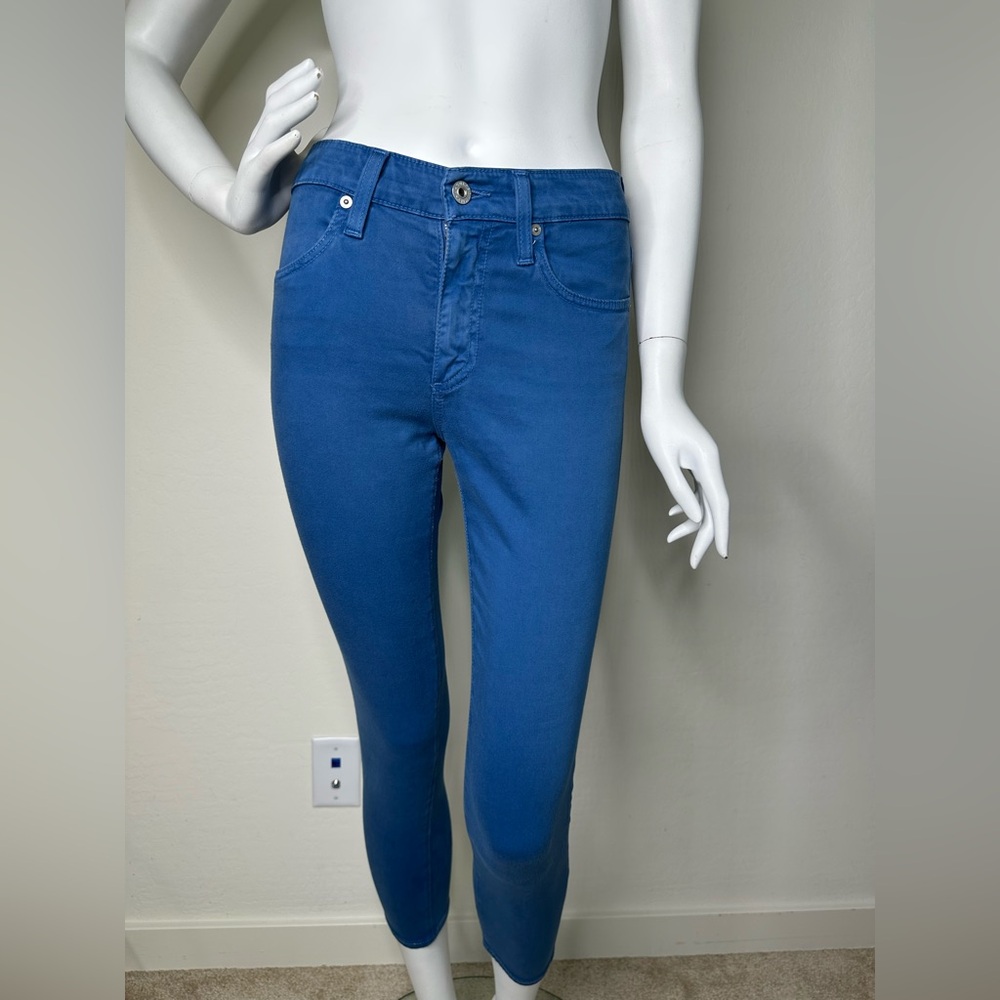 AG adriano goldschmied The FARRAH blue high rise ankle skinny cropped jeans 26